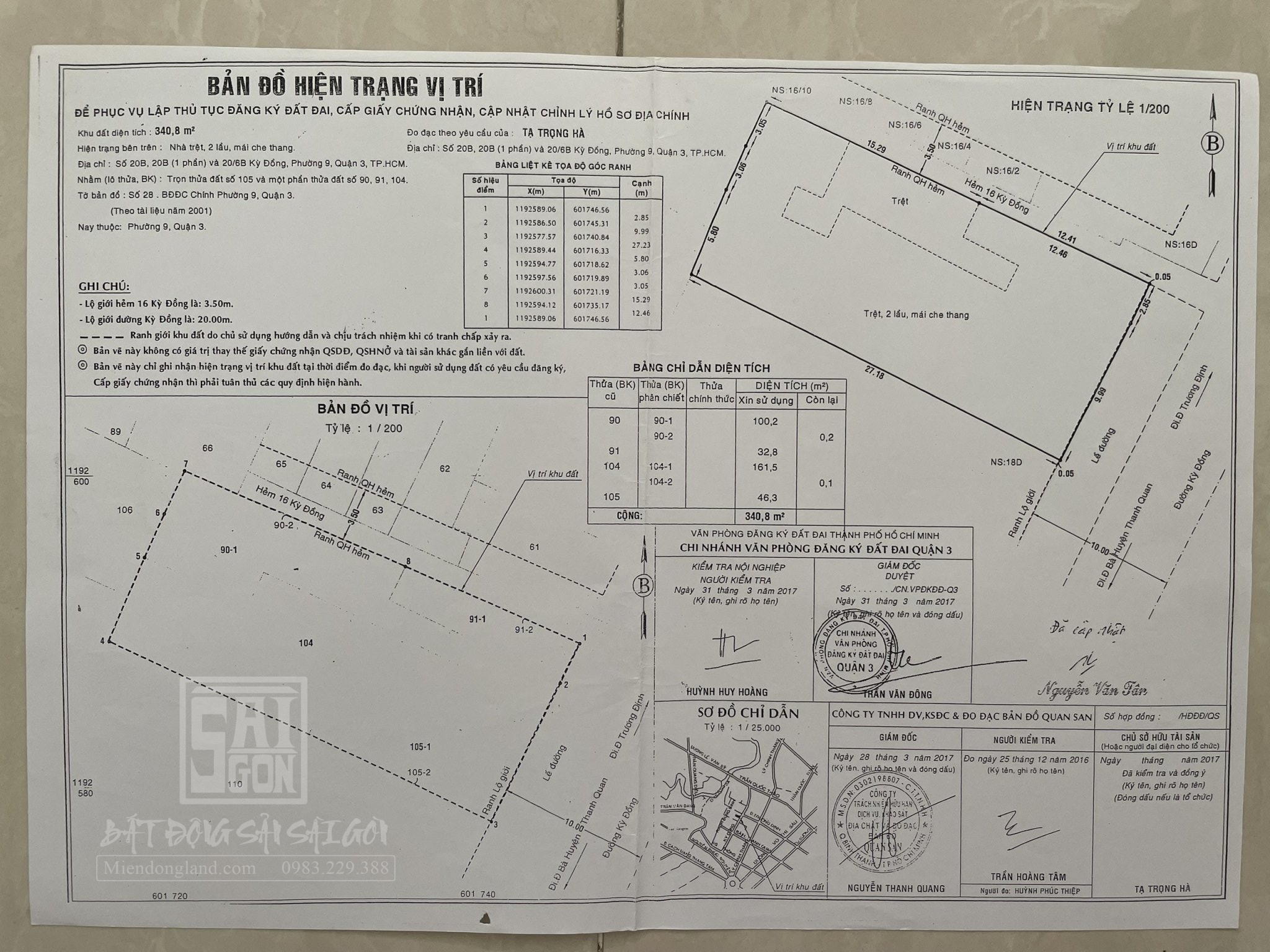 Nha Mặt tiền Kỳ Dồng, Phường 9, Quận 3