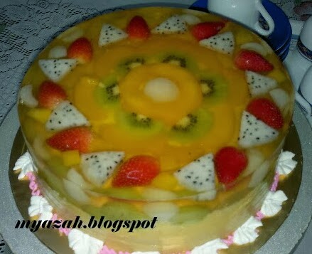 My Lovely Cakes: Kek Jelly Fruit Flan