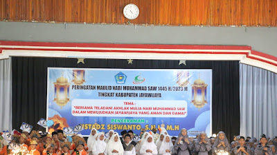 Kodim 1702/Jayawijaya Menghadiri Peringatan Maulid Nabi Muhammad SAW Tahun 1445H/2023 M