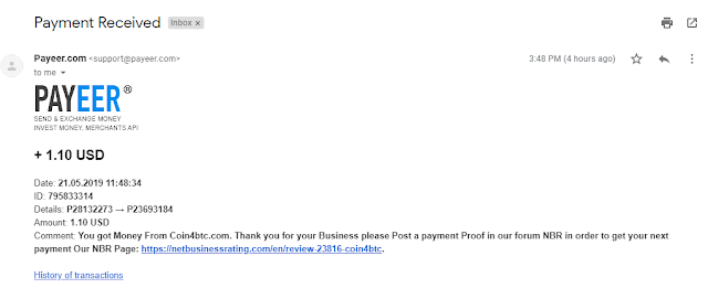 Payment Proof Coin4btc