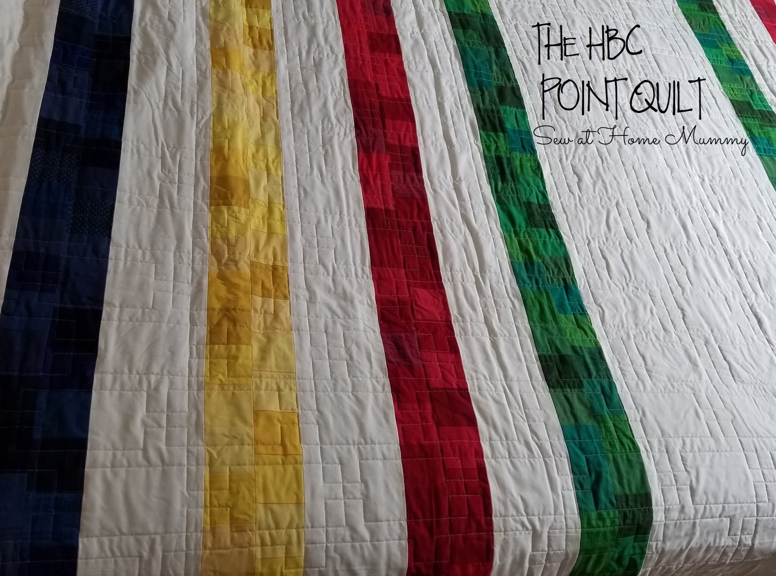 Sew At Home Mummy The Point Quilt Hudsons Bay Blanket DIY