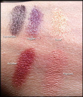 Neve Cosmetics - Art Circus Collection - Swatches