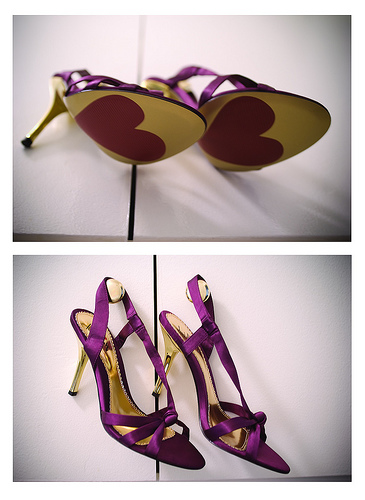 Purple wedding shoes