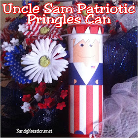 Keep your sparklers safe and away from the kids this 4th of July with this fun Uncle Sam Patriotic Sparkler holder.  Or fill with cookies and other treats for a great gift idea or decoration at your pre-firework festivities.