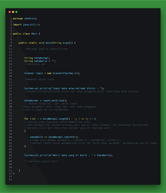 Contoh Method .charAt() dan looping for java