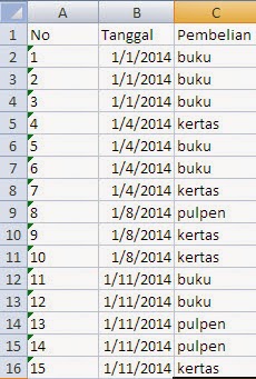 fungsi filter excel 2007