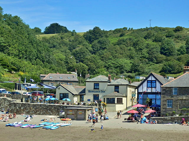 Looking inland to the Rashleigh Inn at Polkerris