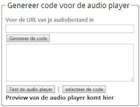 Klik hier voor de codegenerator