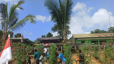 Desember Penuh Kasih, Warga Binaan Panen Hasil Kebun di Perbatasan Papua   