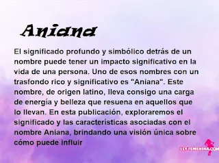 significado del nombre Aniana