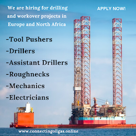 We are hiring for drilling and workover projects in Europe and North Africa