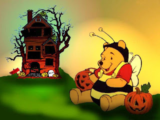 Funny Pooh Halloween Wallpaper