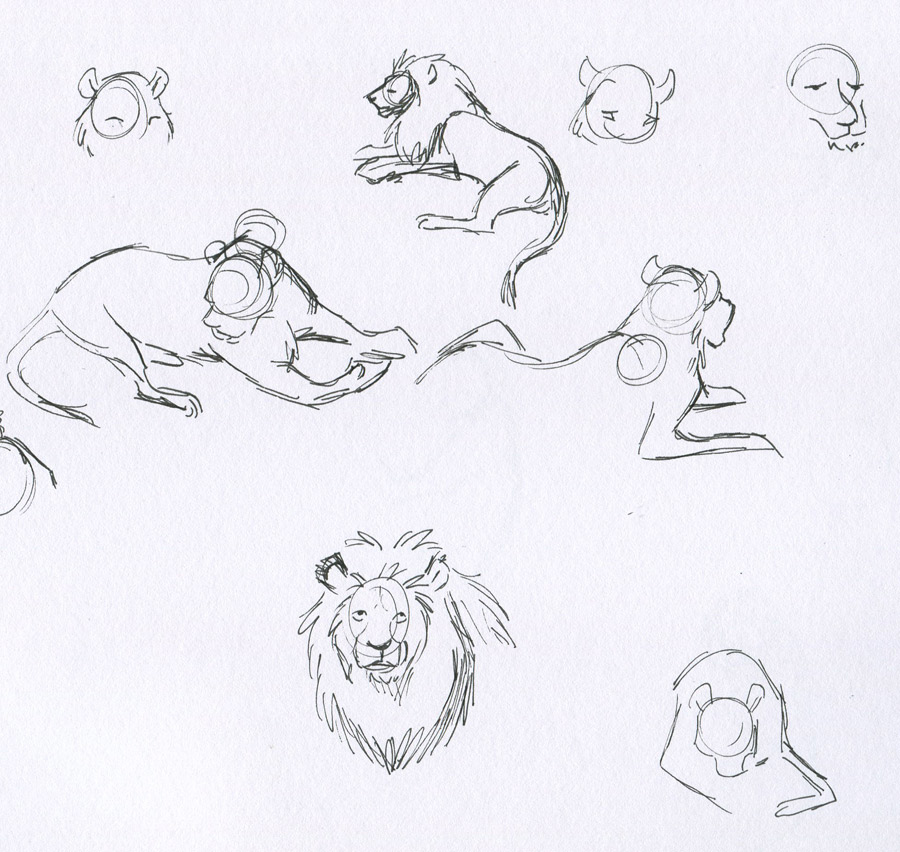 Lions Life Drawing. Went to the zoo today and drew some animals-especially 