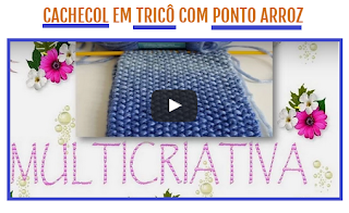 CACHECOL EM TRICÔ COM PONTO ARROZ