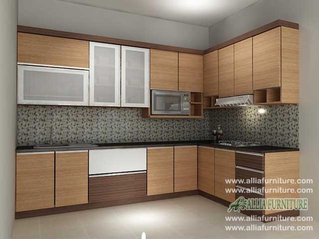 Kitchen set minimalis sudut L model otto Allia Furniture