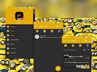 Download BBM Mod Dark minion terbaru versi 02 full transparan gratis