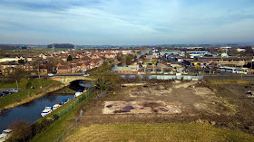 Bird's eye view of the site earmarked for the new Aldi store in Brigg - taken February 2019 by Neil Stapleton
