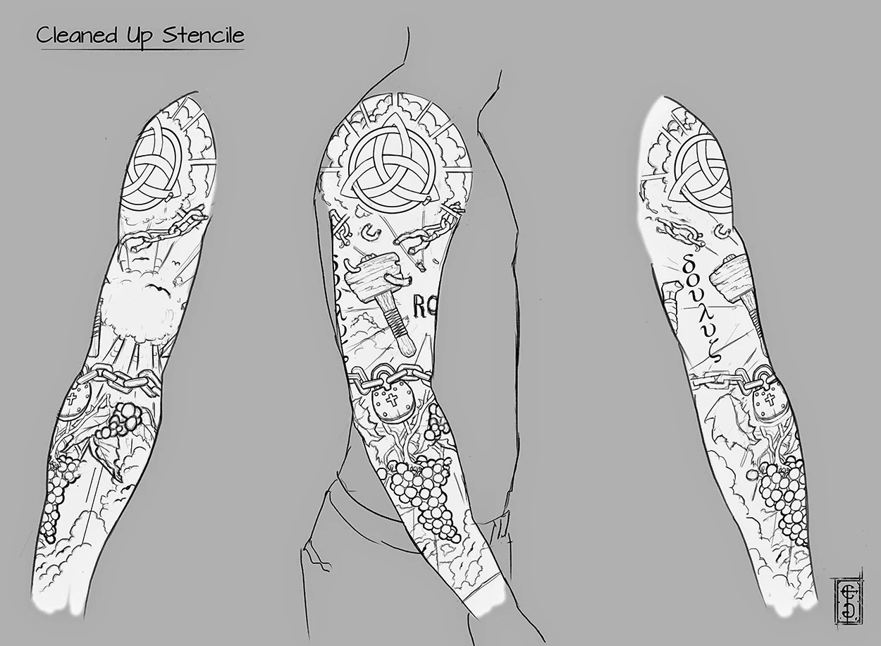 Blank Sleeve Tattoo Template Best Tattoo Ideas