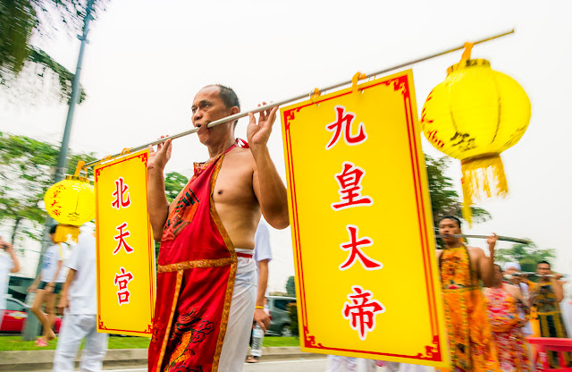 Nine Emperor Gods Festival medium in procession