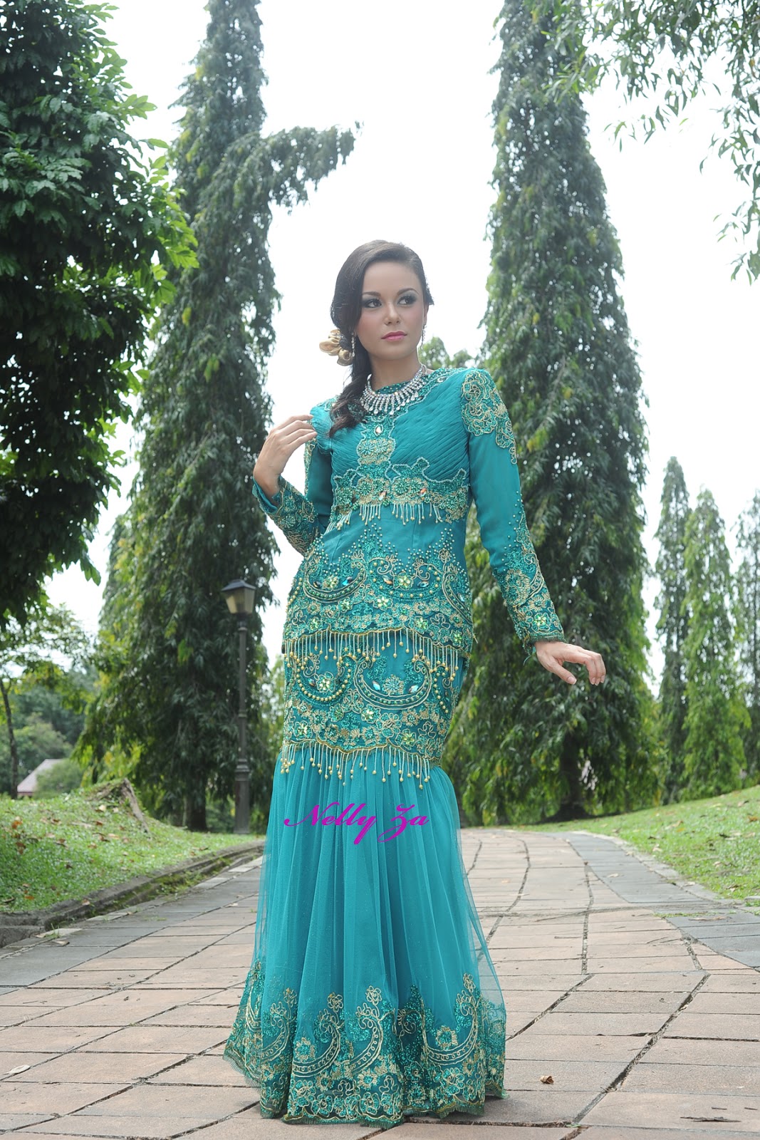 Butik Pengantin Nelly Za Dress Emerald  Green Hijau 