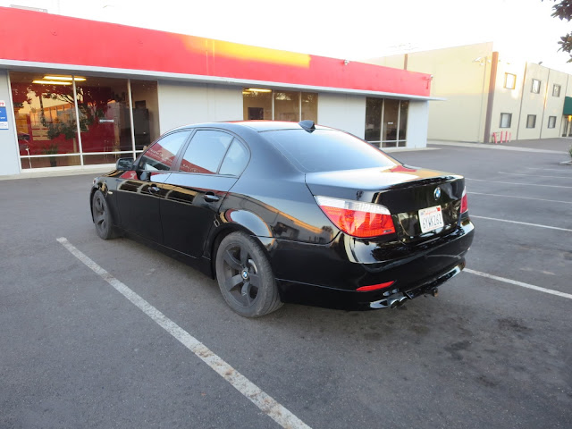 Keyed BMW 545i after repaint at Almost Everything Auto Body