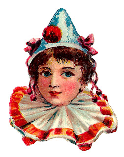 circus clown portrait vintage clipart download