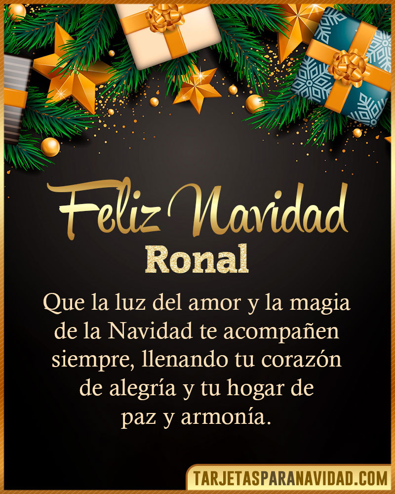 Imágenes con frases de Navidad para Ronal