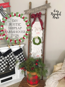 Joy to the World decal shiplap sign