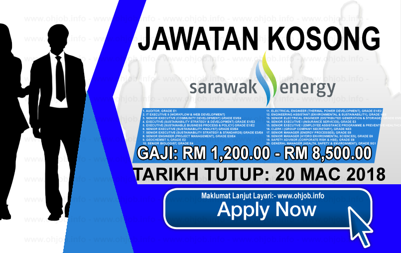 Jawatan Kosong Terkini Sarawak Energy (20 Mac 2018 