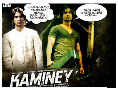 Shahid Kapoorp plays Guddu and Charlie in Kaminey