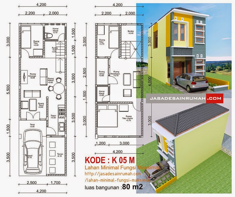 Gambar Desain Rumah  Lebar  4 Meter  Inspirasi Dekor Rumah 