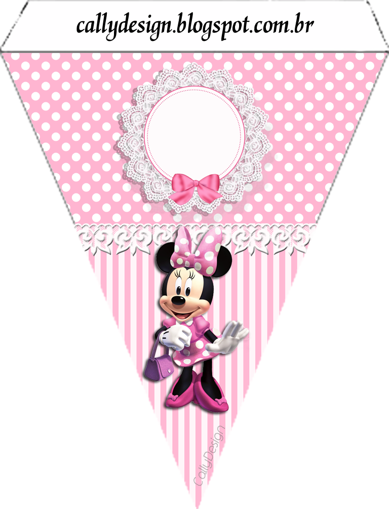 Kit Personalizado Aniversário "Minnie Rosa" para Imprimir 
