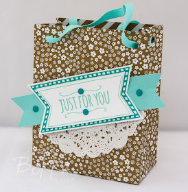 You're So Sweet Gift Bag Made With The New Stampin' Up! Gift Bag Punch Board - Get It Here from 2 June