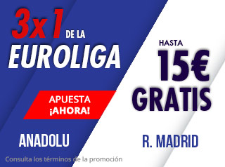 suertia promocion euroliga Anadolu vs Real Madrid 7 diciembre