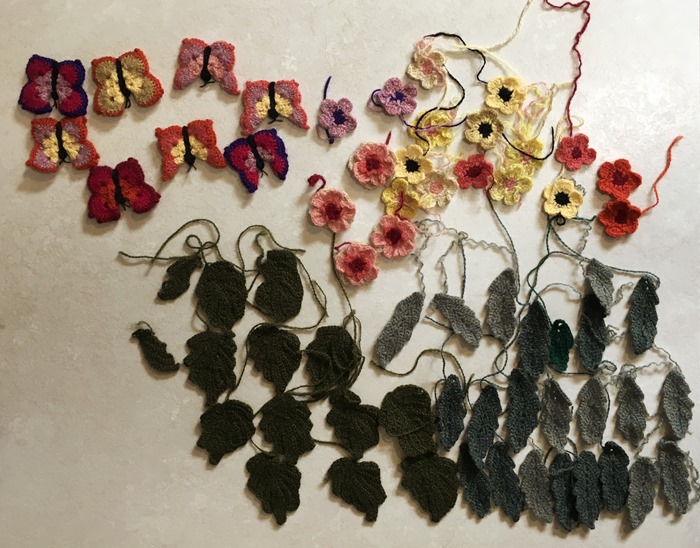 10 Crochet Embellishments Pressed