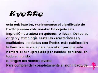 significado del nombre Evette