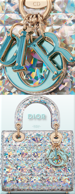 ♦Small Lady Dior My ABC Dior bag in silver-tone cannage calfskin with iridescent diamond motif #dior #bags #silver #brilliantluxury