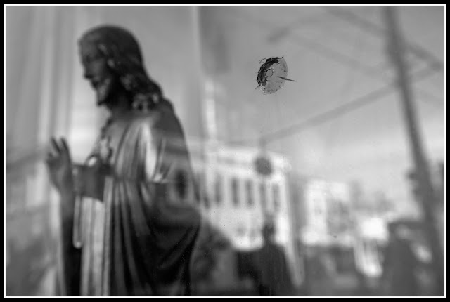 Northside; Cincinnati;Jesus; Bullet Hole; Reflection