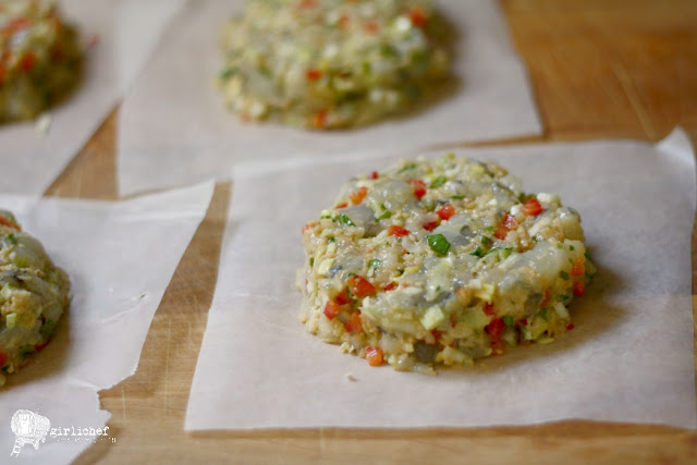 Grilled Shrimp Burgers - formed into patties