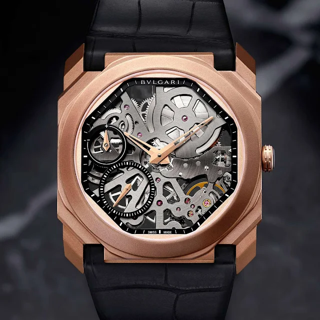 Bulgari Octo Finissimo Skeleton Sandblasted in rose gold (ref. 102946)