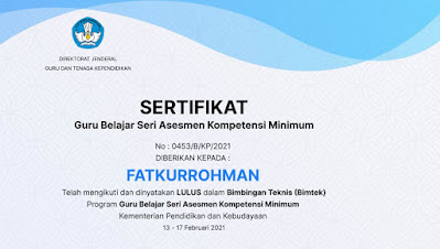 Cetak Sertifikat AKM