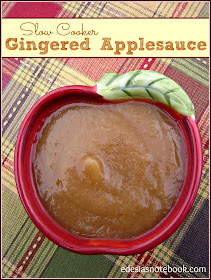 Featured Recipe | Slow Cooker Gingered Applesauce from Edesia's Notebook #SecretRecipeClub #recipe