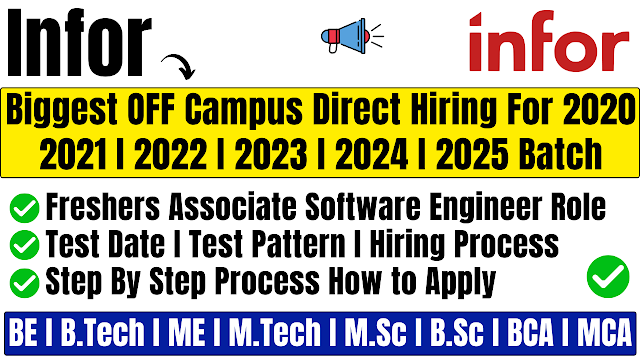 Infor OFF Campus Drive For 2025 | 2024 | 2023 | 2022 | 2021 Batch