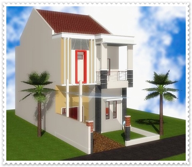 Contoh Desain Rumah Minimalis 2 Lantai  type 45
