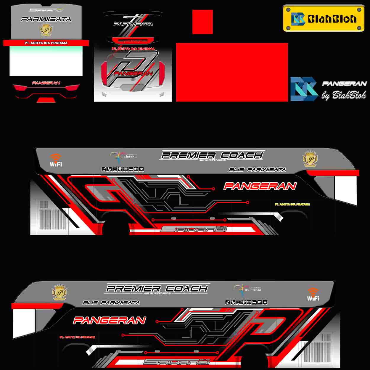 stiker bussid pangeran