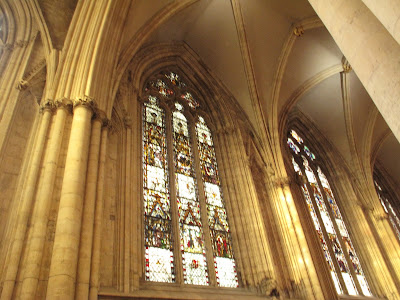 One of the stained glass windows above us.