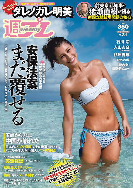 ダレノガレ明美 Darenogare Akemi Weekly Playboy 週刊プレイボーイ No 31 2015 Cover