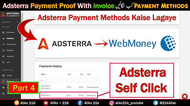 Adsterra Payment Proof With invoice | Adsterra Link Webmoney Account in Pakistan New And Secure Earn Part 4