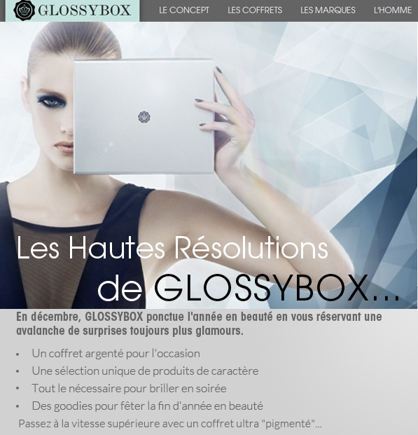 Glossybox de décembre + code promo 10%