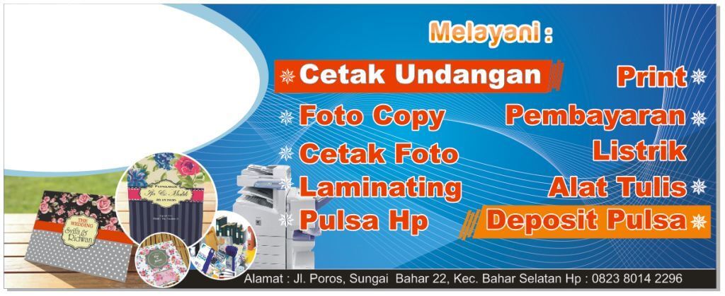  Contoh  Desain  Spanduk  Toko Fotocopy dengan CorelDRAW X4 